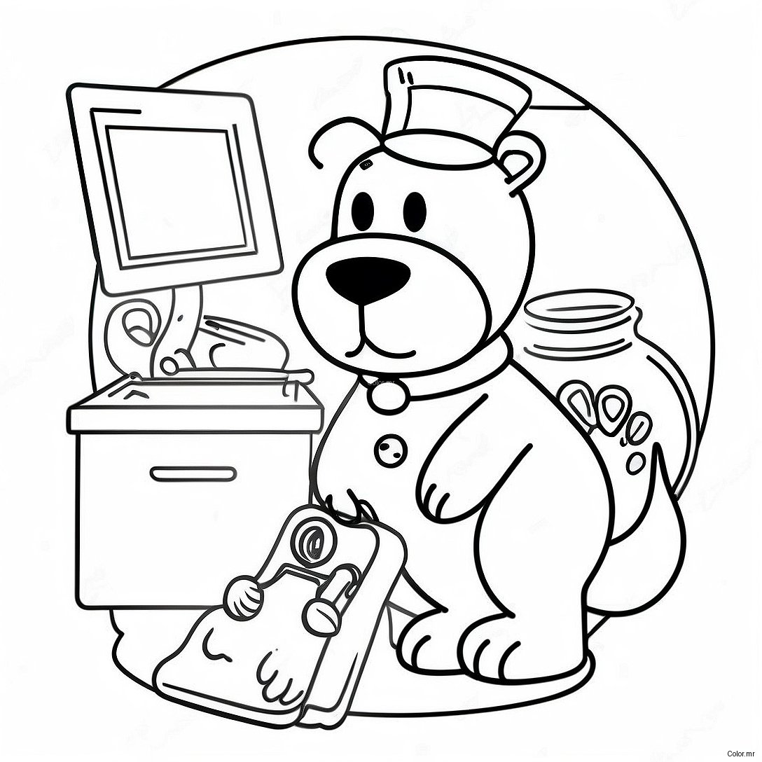 Vet Tech With Medical Equipment Coloring Page 56792 47199