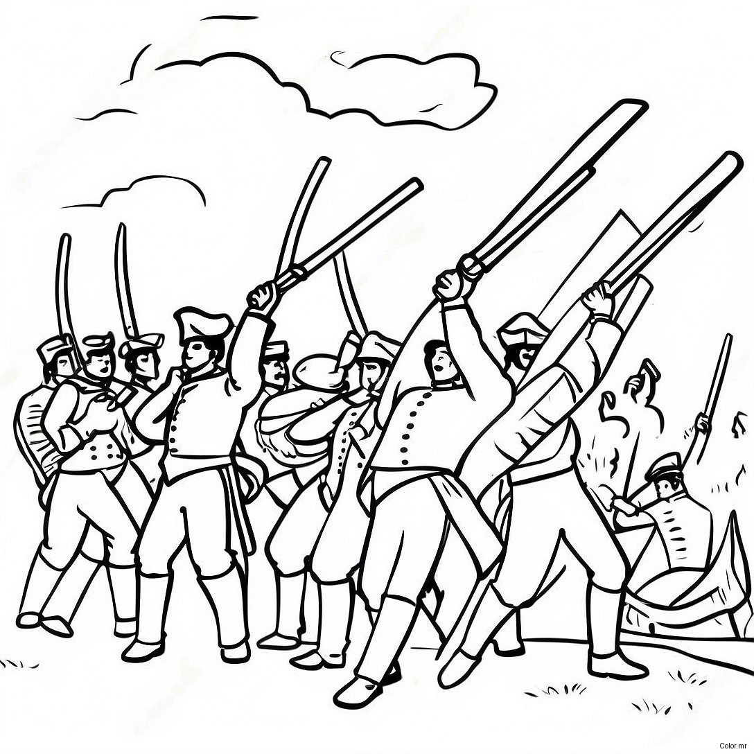 War Of 1812 Historical Battle Coloring Page 56091 46628