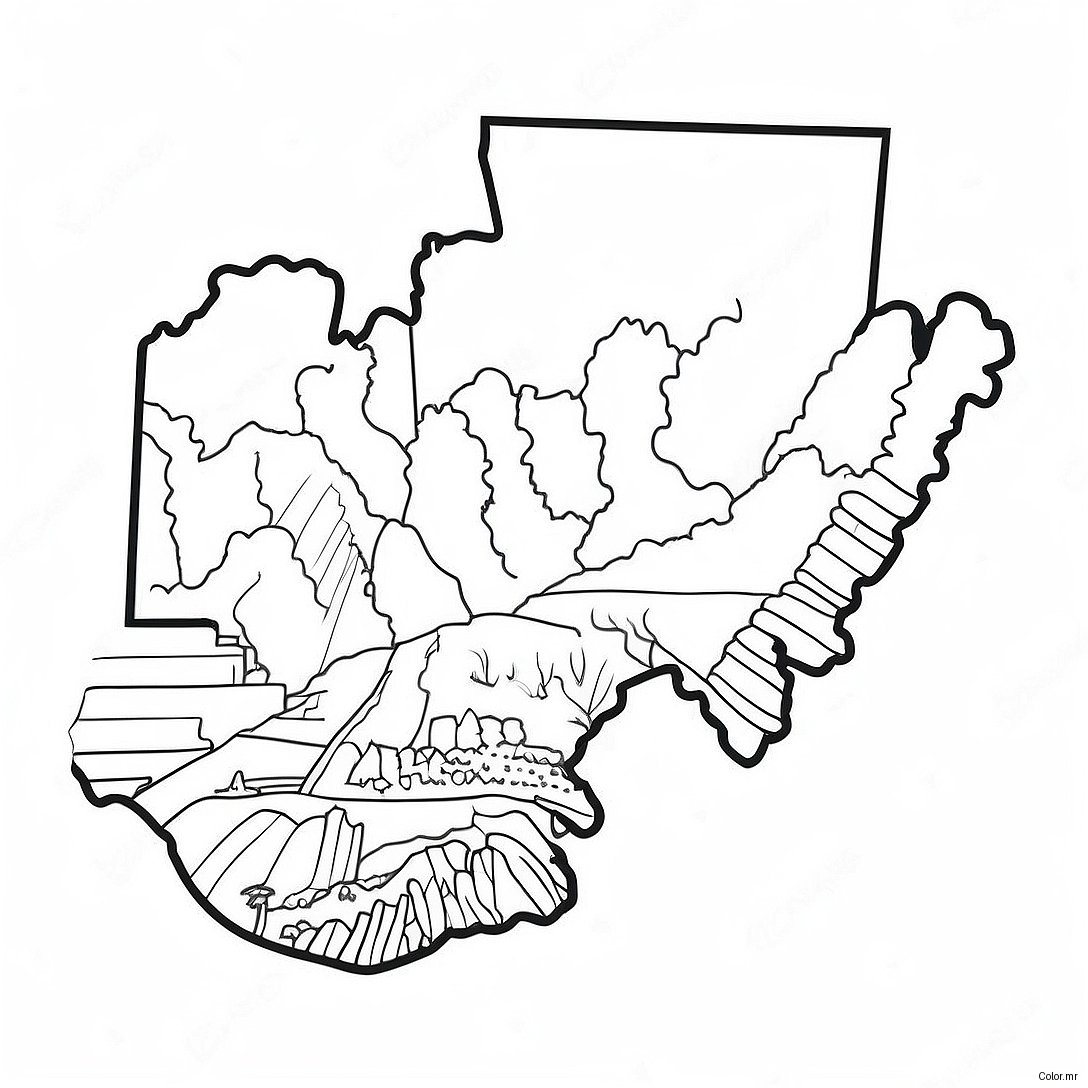West Virginia State Outline Coloring Page 61156 50714