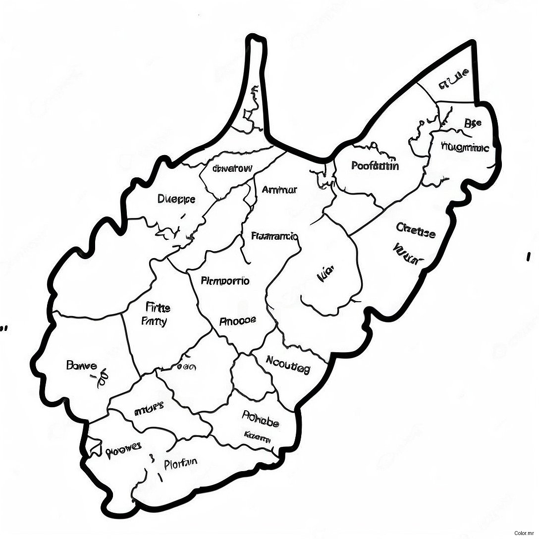 West Virginia State Outline Coloring Page 61156 50715