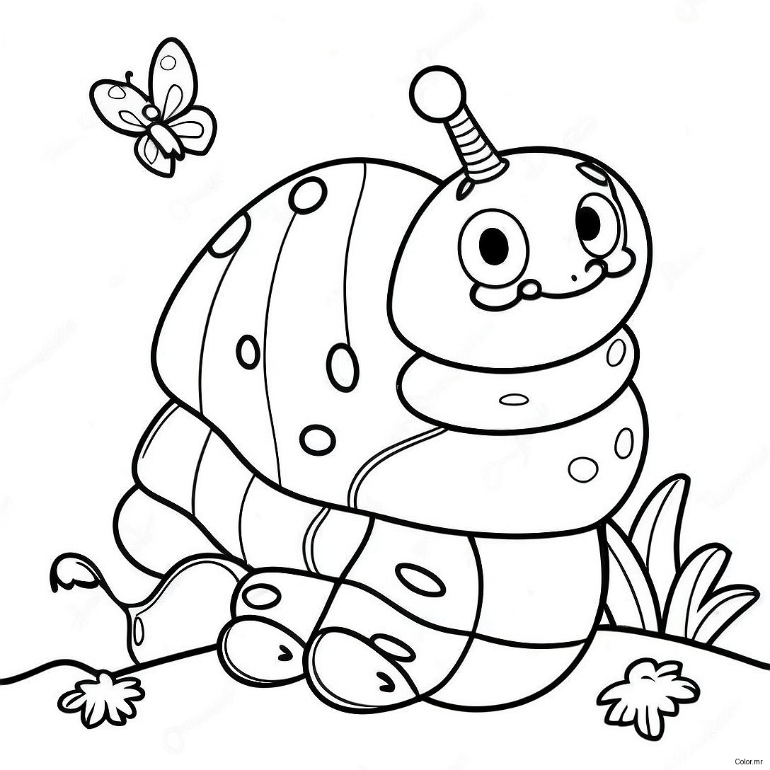 Whimsical Caterpillar In Wonderland Coloring Page 32340 16769