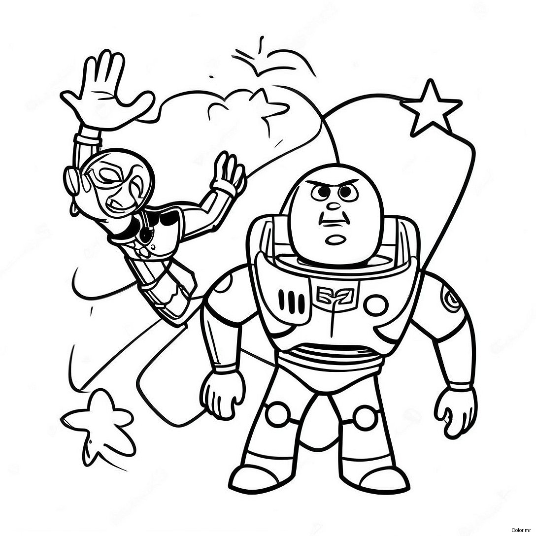Woody And Buzz Lightyear Christmas Adventure Coloring Page 46924 39055