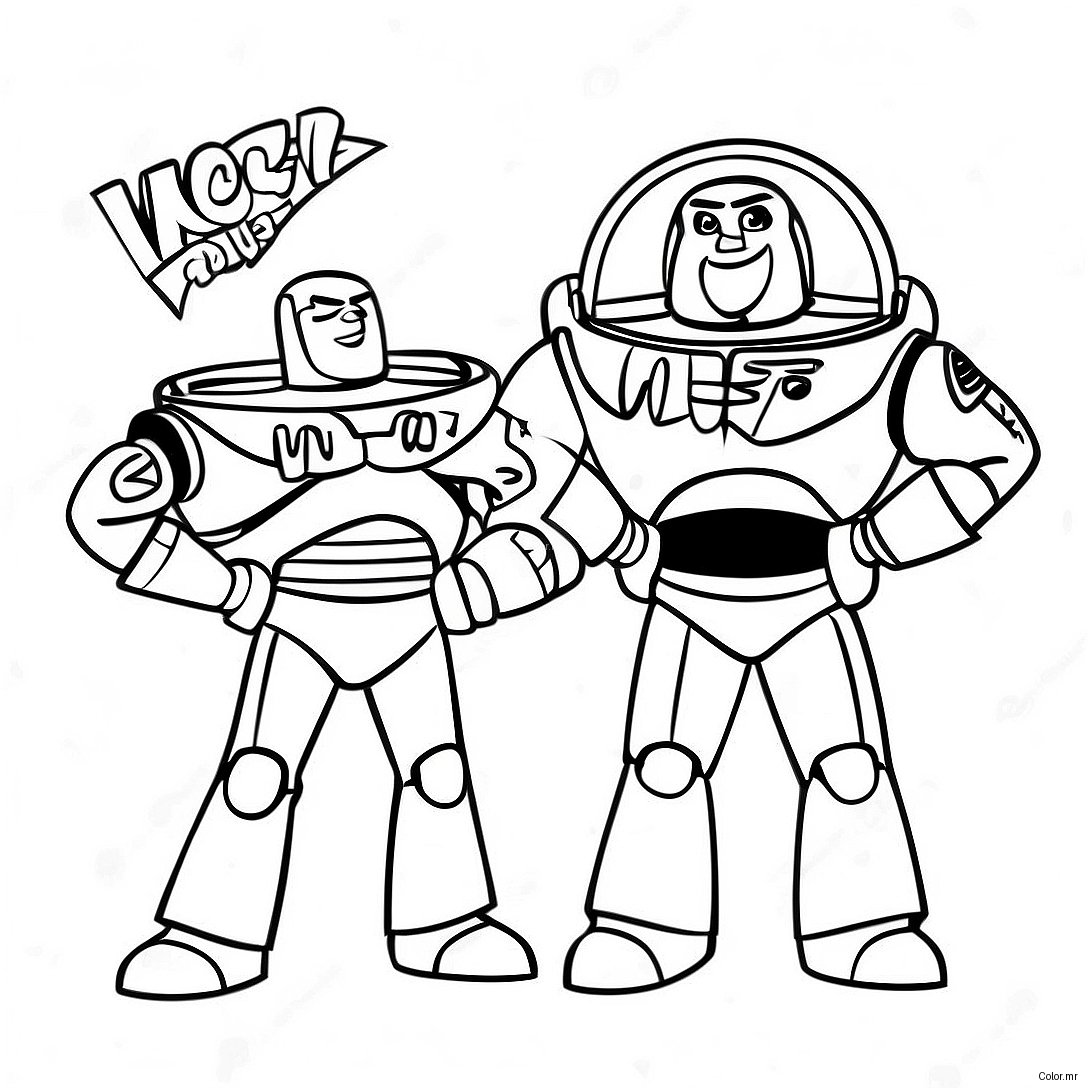 Woody And Buzz Lightyear Christmas Adventure Coloring Page 46924 39056