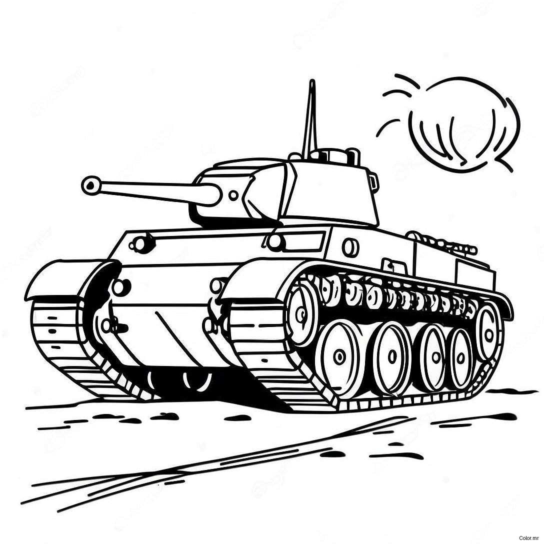Ww2 Tank Coloring Page 20792 19248