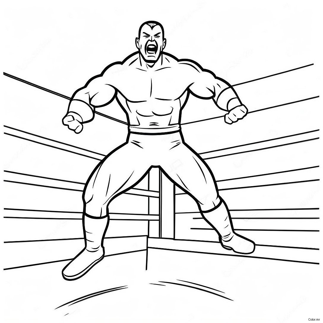 Wwe Wrestler Jumping On Opponent Coloring Page 28225 25614