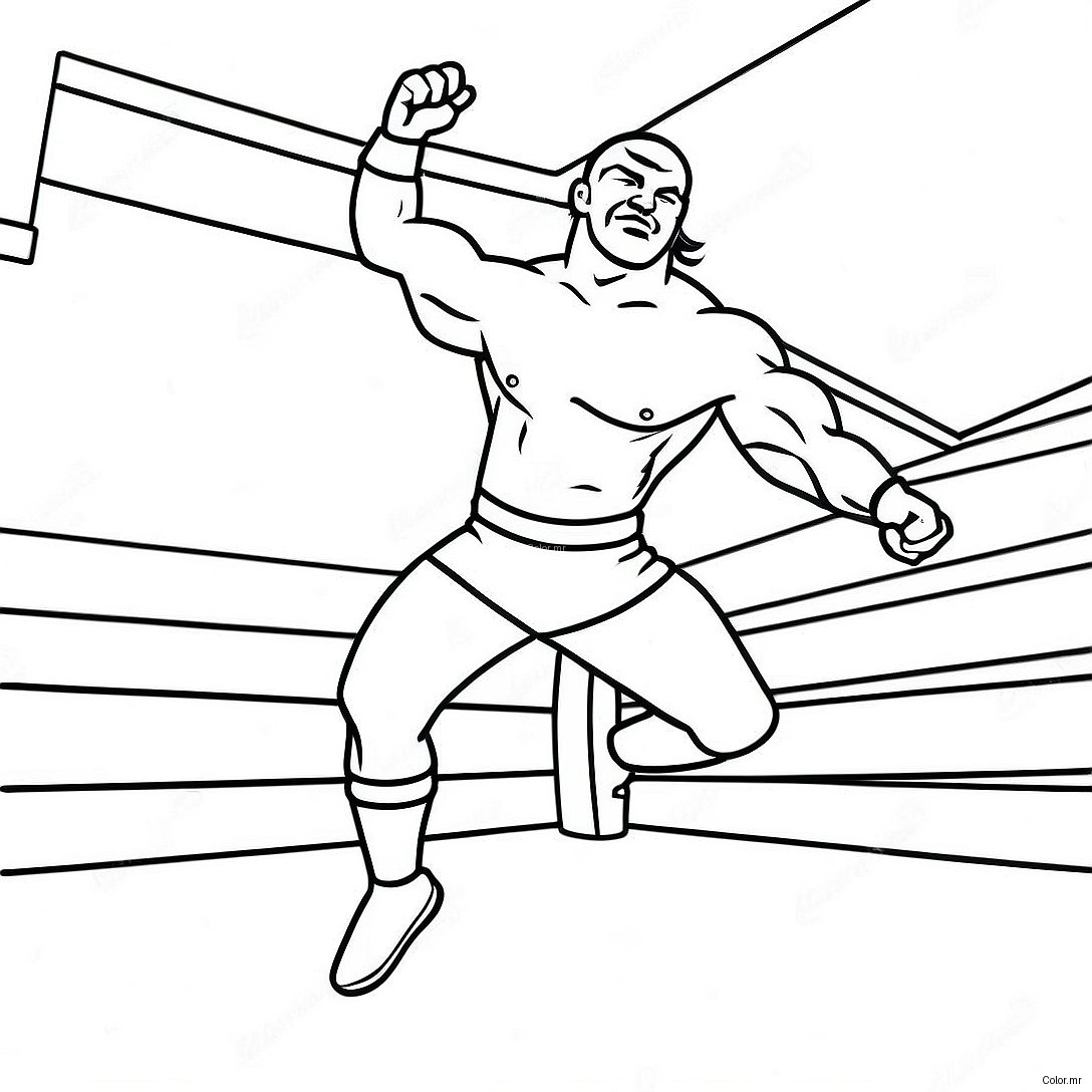 Wwe Wrestler Jumping On Opponent Coloring Page 41349 34330