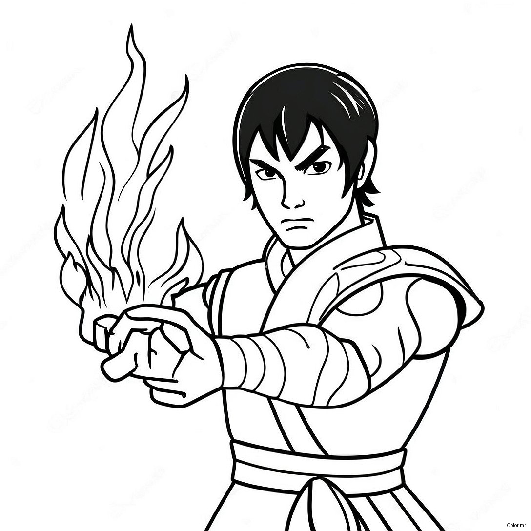 Zuko With Firebending Powers Coloring Page 54181 45122