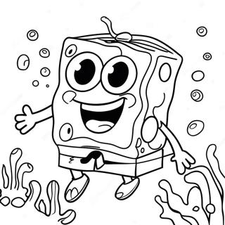 Pagina Da Colorare Di Spongebob Squarepants In Avventura Sottomarina 10378-8520