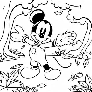 Pagina Da Colorare Di Topolino Tra Le Foglie Dautunno 10468-8589