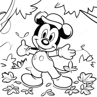 Pagina Da Colorare Di Topolino Tra Le Foglie Dautunno 10468-8590