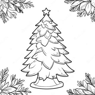 Pagina Da Colorare Albero Di Natale Vintage 10607-8698