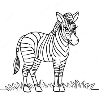 Zebra Con Strisce Colorate Pagina Da Colorare 10618-8709