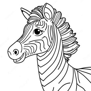 Zebra Con Strisce Colorate Pagina Da Colorare 10618-8710