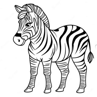 Zebra Con Strisce Colorate Pagina Da Colorare 10618-8711