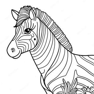 Zebra Con Strisce Colorate Pagina Da Colorare 10618-8712