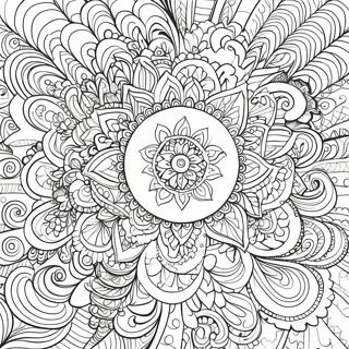 Pagina Da Colorare Di Design Intricati Di Rangoli 10808-8862