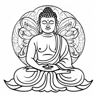 Pagina Da Colorare Di Meditazione Del Buddha Pacifico 11238-9215