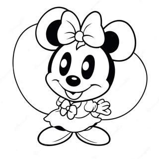 Carina Minnie Mouse Con Fiocco Da Colorare 112-93