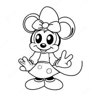 Carina Minnie Mouse Con Fiocco Da Colorare 112-94