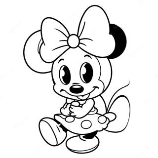 Carina Minnie Mouse Con Fiocco Da Colorare 112-95