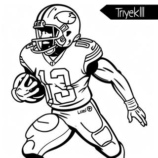 Pagina Da Colorare Di Tyreek Hill In Azione 1142-915