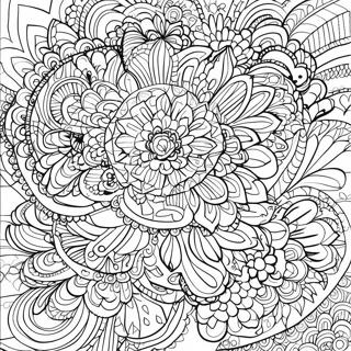 Pagina Da Colorare Di Un Mandala Vibrante Con Penna Gel 11458-9392