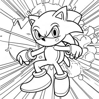 Pagina Da Colorare Di Silver Sonic In Azione 11578-9487