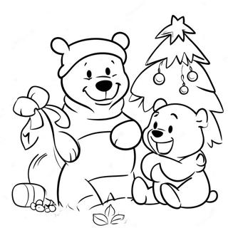 Pagina Da Colorare Festiva Di Winnie The Pooh E Amici 11608-9509