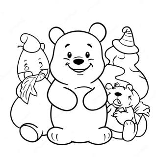 Pagina Da Colorare Festiva Di Winnie The Pooh E Amici 11608-9510