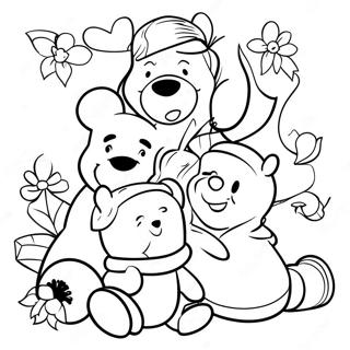 Pagina Da Colorare Festiva Di Winnie The Pooh E Amici 11608-9511