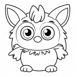 Pagina Da Colorare Di Un Furby Carino Con Grandi Occhi 11638-9534