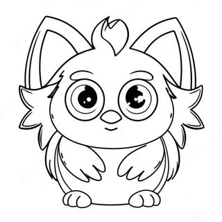 Pagina Da Colorare Di Un Furby Carino Con Grandi Occhi 11638-9535