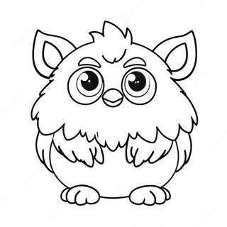 Pagina Da Colorare Di Un Furby Carino Con Grandi Occhi 11638-9536