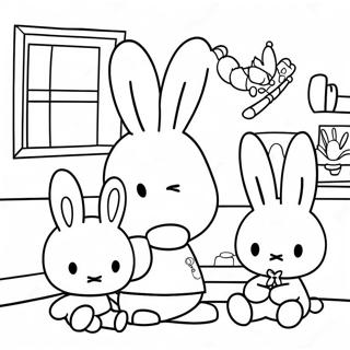 Pagina Da Colorare Di Miffy Con Amici 11928-9765