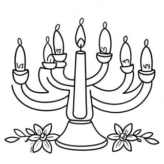 Pagina Da Colorare Adorabile Della Menorah 11988-9813