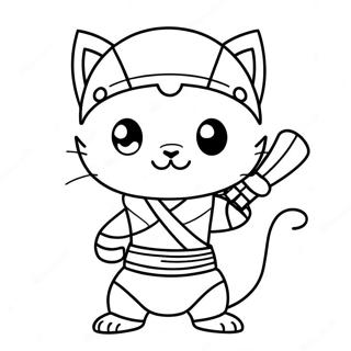 Pagina Da Colorare Del Gatto Ninja 12197-10155