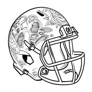 Pagina Da Colorare Del Design Colorato Del Casco Da Calcio 12228-10182