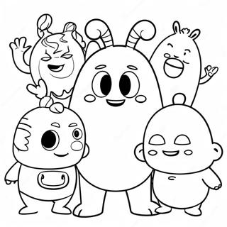 Pagina Da Colorare Dei Personaggi Divertenti Di Oddbods 12328-10261