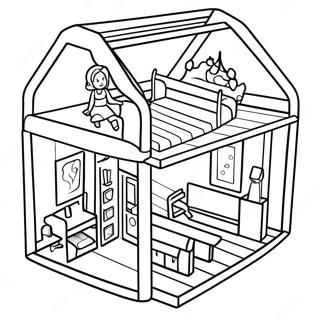 Pagina Da Colorare Della Casa Delle Bambole Di Toca Boca 12337-10266