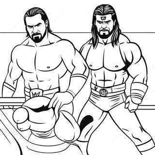Pagina Da Colorare Delle Superstar Della Wwe In Azione 12388-10135