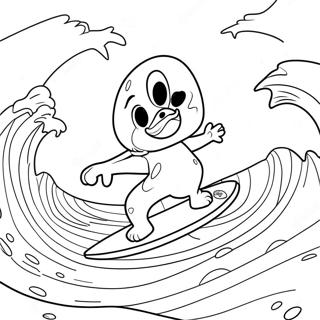 Pagina Da Colorare Di Jake Il Personaggio Che Fa Surf 12498-10400