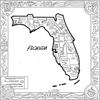 Pagina Da Colorare Della Mappa Della Florida 12857-10686