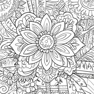 Pagina Da Colorare Del Banner Colorato Di Papel Picado 12868-10699