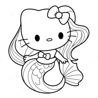 Pagina Da Colorare Di Hello Kitty Sirena 13047-10838