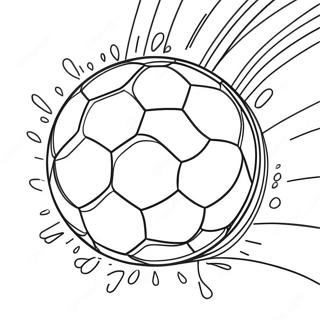 Pagina Da Colorare Di Un Pallone Da Calcio Colorato In Azione 13078-10866