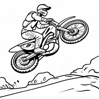 Pagina Da Colorare Del Salto Estremo In Moto Da Cross Supercross 13418-11139