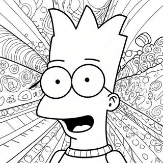 Bart Simpson Psichedelico Pagine Da Colorare