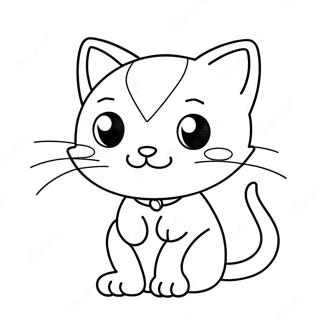 Pagina Da Colorare Di Un Adorabile Gatto Chibi 13569-11249