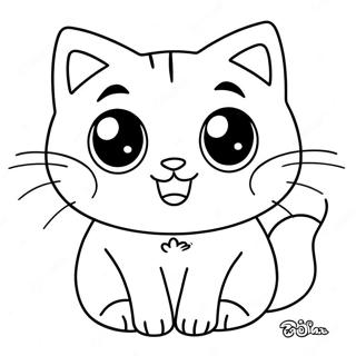 Pagina Da Colorare Di Un Adorabile Gatto Chibi 13569-11250