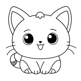 Pagina Da Colorare Di Un Adorabile Gatto Chibi 13569-11252